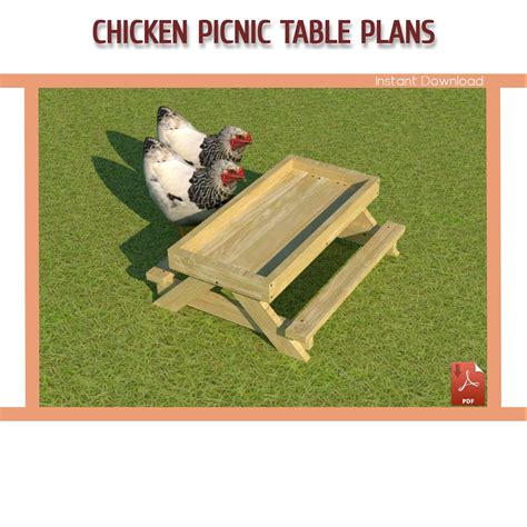 Chicknic Table Plans Chicken Picnic Table Plans.  Chicknic Table Plans